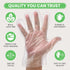 Keppi 100 pcs Food Safe Disposable Gloves | BPA & Latex Free | Great Fit for Cooking | Bulk Food Handling Gloves