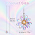 Aiyorse 2Pcs 1.8" 25" Crystal Ceiling Fan Pull Chains, Crystal Glass Flower Pendants with Ceiling Fan Chain Extender