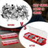 Hushee 4 4 Pcs Screw Organizer Box with Lid Compartments Tool Bin Divider Plastic Stackable Hardware Organizer Small