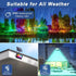 Galavasen 16.4FT 16 Solar Color Changing Flood Lights Outdoor, Cable Million RGB Solar Powered Party Lights Waterproof