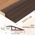 DBHXXMB-HH Grain,1/5" 2/5",3.3Ft) Floor Transition Strip Vinyl Door Threshold Ramp Self Adhesive Carpet Edging Strip