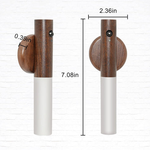 FR.Tooc 2PCS) Wall Sconces, Smart Portable Sensor Night Light Wood USB Rechargeable Magnetic Night Light for Bedroom