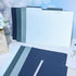 Whaline 24 Pack Dusty Blue File Folders, Letter Size 4 Colors Gradient Blue File Pockets with 1/3 Cut Tab for Home