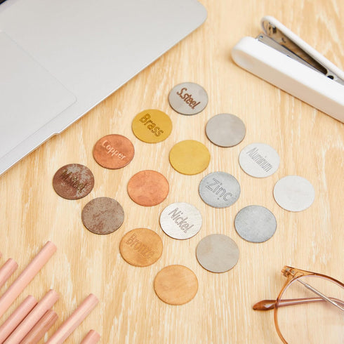 16 Set Moxweyeni Piece Metal Identification Kit Magnetic and Non Magnetic Metal Discs with Storage Case for Educational