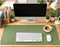 Busnos Cute Desk Cover - Mouse Pad, 47.2" x17" Green Leather Non-Slip Laptop