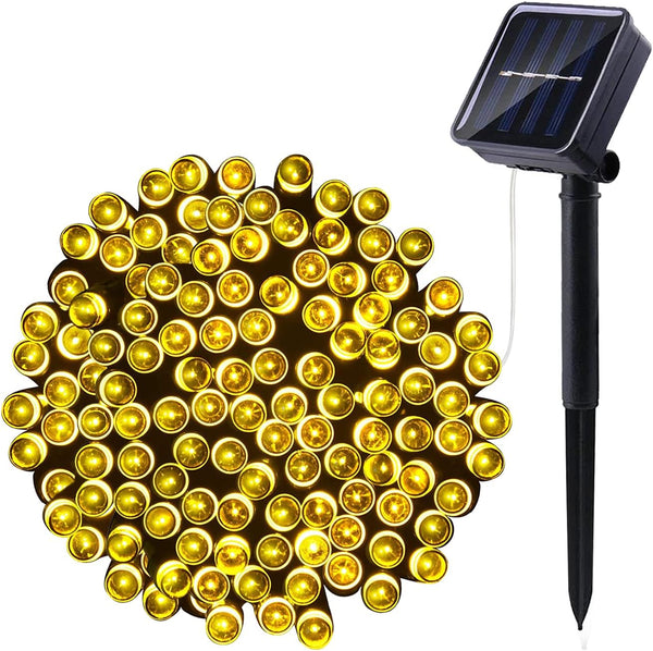 Solar String Lights Outdoor Waterproof Christmas Fairy Light 100LED 8 Modes Garden