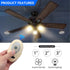 FEKOTS 35T1 303.9MHz, 3-Speed, Dimmer, FAN-11T FAN-53T L3HFAN35T FAN-35T L3HFAN35T1 FAN-35T1 Ceiling Fan Remote Control