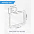 Hand Towel Holder for Bathroom, Matte Black Square Wall Mount Towel Rings, SUS 304 Stainless Steel Shower Hanger