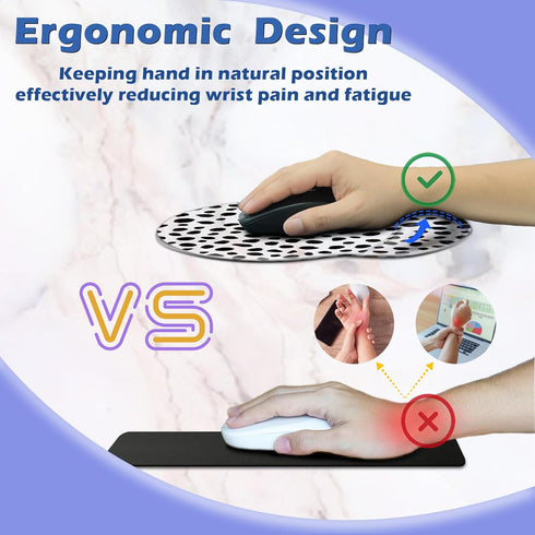 Boutilon Non-Slip Ergonomic Mouse Pad - Gel Wrist Rest Support, Gaming Mouse Pad 8.7 x 7.5 inches for Computer