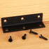 Xingwenhao 10pcs 3.15x0.78x0.78 L Brackets, Corner Braces Heavy Duty, Black L Shaped Shelf Brackets, Right Angle Corner