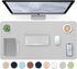 Bloss Large Desk Pad, Non-Slip Desk Mat, Waterproof Desk Blotter, Easy to Clean - Light Grey (31.5 x 15.7 Inches)