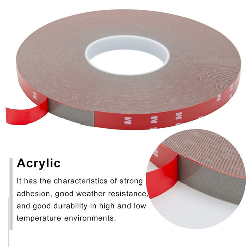 MYFAMIREA Double Sided Tape, 0.39 Inch x 108 Feet Heavy Duty Mounting Adhesive for LED Strip Lights, Home Office Decor