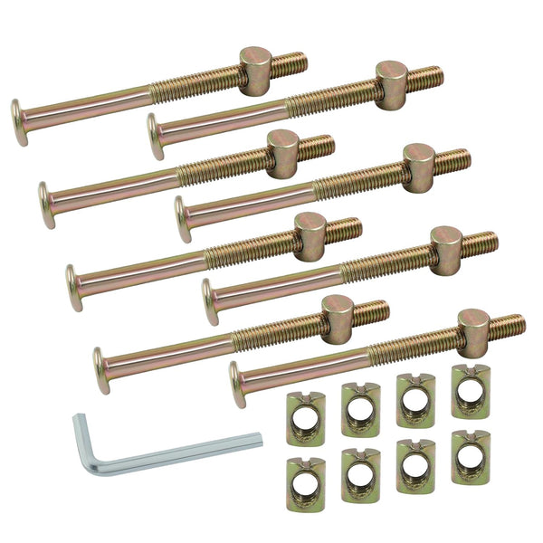 Biaungdo M8 x 100mm Bunk Bed Bolts, Hex Drive Socket Furniture Barrel Screws