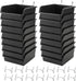 Foraineam 16 Pack Pegboard Bins with Metal Hooks, Black Garage Workbench Accessories Kit for Tools Organizer