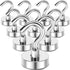 MIKEDE Heavy Duty Magnetic Hooks, 28Lbs Neodymium Magnets, 10Pcs Strong Hooks for Refrigerator, Grill, Toolbox, Storage
