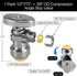 1/2/5/10/20pcs Stop Valves, 1/2" 3/8" Angle Stop Valve, 1/2" PTC Input, 3/8" OD Compression Output, Push to Connect, 1/4 Turn, Chrome Plated Brass for Faucet, Toilet Valves, No Lead (2pcs Angle) by PXZBLG