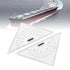 Set Chart Drawing Triangle Ruler, Acrylic Marine Triangle Clear Isosceles Triangle Ruler, Triangular for Nautical