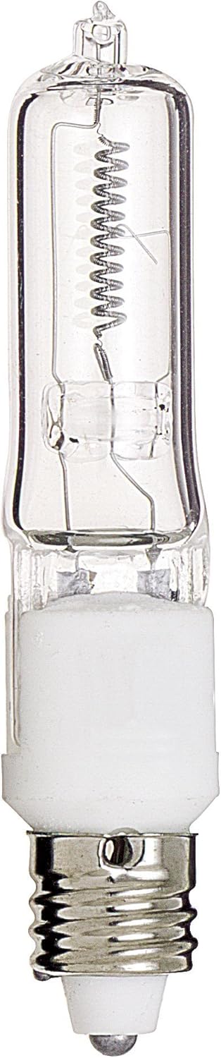 Pack 10 100 JDE11 bulb100W T4 120V Bulbs-Clear E11 T4 BulbDimmable-Warm Q100CL/MC, of Watt Halogen candelabra Light