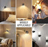 360 Dimming 2000mAh, 3 5 6500K LED Wall Sconce, Cordless Wall Light, Remote Control Touch Wall Light, Two-Way Lighting