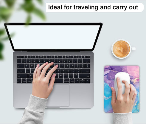 COUKASO 6 8 Inch Small Mouse Pad, Mini Mouse Pad X with Non-Slip Rubber Base for Keyboard Tray Laptops Wireless Mouse