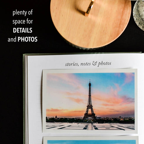 DUNCAN & STONE PAPER CO. Travel Journal for Women, Men, Sage Green, 110 Pages, Adventure Journal