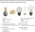 LED Refrigerator Light Bulb 40W Equivalent, 4W Appliance Bulb E26 5000k Daylight White Replacement for Freezer