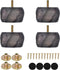 Maricome 2 Inch Bun Feet for Furniture Set of 4 Predrilled M8