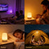 256 Dimmable ELITUN Bedside Baby Night Light, Changing RGB Colors Rechargeable Night Light for Kids, Small Wireless