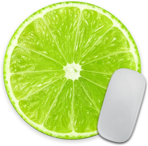 Lime Slice Mousepad, Tropical Fruit Mouse Pad, Vegan Funny Present, Food Mousepad