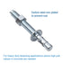 1/4 inch x 2-1/4 inch Wedge Anchor, 40 Pieces Zinc Plated Heavy Duty Fastener for Concrete