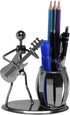 Guitar Pen Holder, Creative Desktop Accessories, Multipurpose Metal Desk Pencil Holder for Gifts and Office