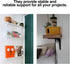 Joyangy 8pcs 3 Inch 90 Heavy Duty L Brackets - Degree Wall Mount Right Angle Corner Braces for Shelves, Wood, Cabinets