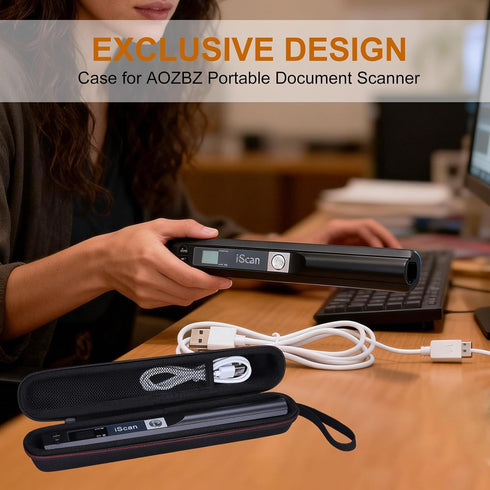 L LTGEM AOZBZ/MUNBYN/Hczrc 900DPI Dimension:10.3" 1.35" 1") LTGEM Hard Case for Iscan Portable Document Scanner