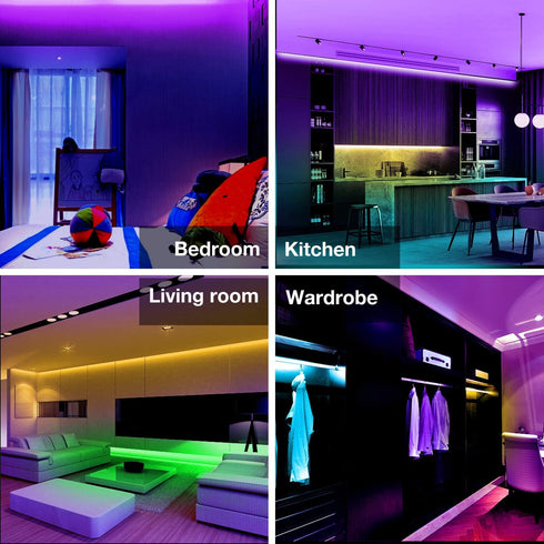 40ft, 44 24V DAYBETTER Led Strip Lights RGB Color Changing Led Strips with Keys Remote Control for Room, Bedroom