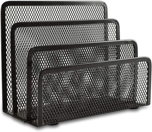 EASEPRES Desk Mail Organizer, Metal Mesh Small Letter Sorter with 3 Vertical Compartments, 1 Pack