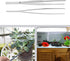 10 Inch Stainless Steel Tweezers with Straight Round Blunt Serrated Tip, Multipurpose Daily Garden Home Tool