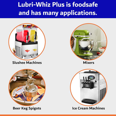 (4oz, 4 Pack) Commercial Grease-Whiz Food Grade Grease Lubricant - Food Grade Lube for Ice Cream Machine, Slushee
