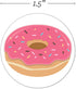 Stylish Donut Stickers, 500 Labels Roll, 1.5" Adorable Food Party Envelope Seals, Made in The USA