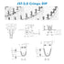 JST PH 2.0 mm Pitch 5-Pin/6-Pin/7-Pin Electronic Connector Kit, 90 Sets/730 Pieces Wire-to-Board Adapter