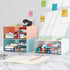 LETURE Desk Office Stationery Organizer with 3 Drawers, Plastic Vanity Makeup Organizer for Bathroom Counter (White-3
