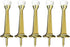 QCAA Heavy Duty Solid Rigid Door Stop, 3", Zinc Die Cast, Brass Plated, Made in Taiwan, 5 Pack