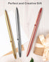 Cambond Guest Pen Set, Stainless Steel Ballpoint Pens for Guest Book, Black Ink (1.0mm), 3 Pens + 6 Refills (Rose Gold)
