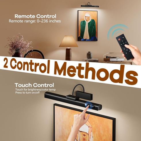 15.7'' 9000mAh Picture Lights for Wall with Motion Sensor & Rechargeable Battery, Picture Light for Paintings