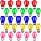 25 Pack S14 Colored LED Light Bulb 2 Watt Multi-Color String Light