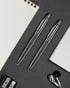 Cambond Ballpoint Pens, Black Pens, 1.0 mm Medium Point, 3 Pens with 6 Refills, Metal Pen for Journaling, Gift