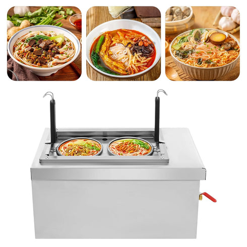Jiabailie 2 Holes Noodle Cooking Machine,Electric Pasta Cooker,2500W Commercial Spaghetti Noodles Pasta Boiler,Pasta