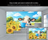 FELIAOQ Cartoon Dairy Cow Mural Wallpaper, Cute Dairy Cow Murals, Sunflower Flowers Murals, Wallpaper for Living Room