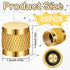 1/4'' Flare Cap, Round Brass HVAC Locking Caps with Neoprene O-Ring Seal, AC Service Valve Caps (25 Pcs)