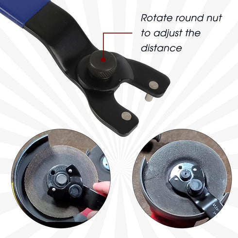 Seentech Upgraded SEWA20 Adjustable Grinder Wrench, Compatible with Makita Bosch Milwaukee Angle Grinder Power Tools -