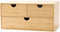 Wisuce Mini Bamboo Desk Organizer - 3 Drawer Tabletop Storage Box for Office and Home Supplies, No Assembly Required